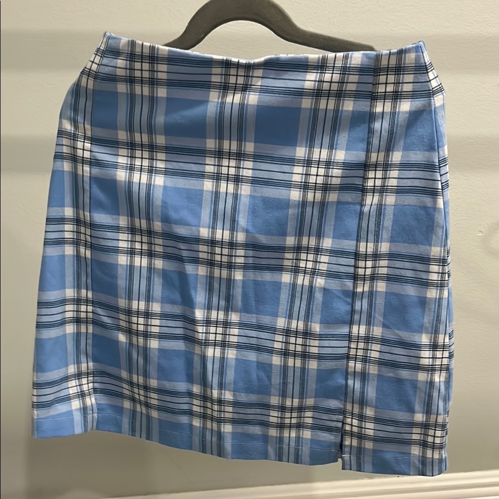 Brandy Melville Blue Plaid Women's Skirt